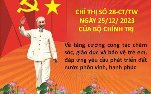 Chỉ thị 28 của Bộ Chính trị về công tác chăm sóc bảo vệ trẻ em